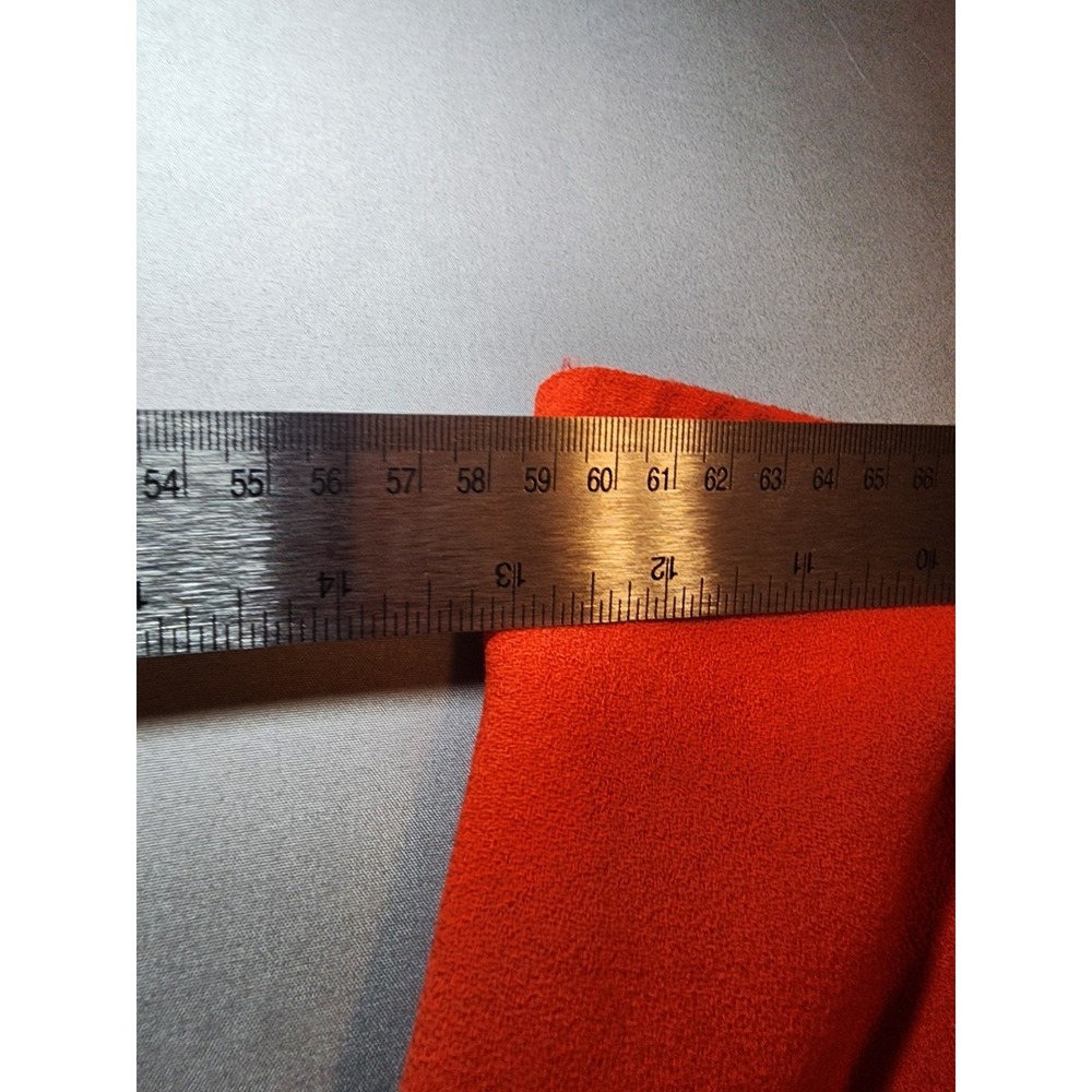 Vintage 90s Red Tulip Skirt Womens Small High Waist Draped Front Career Office - Picture 3 of 6